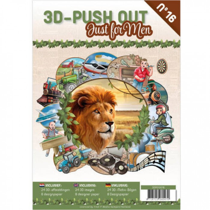 3D Push Out Book 16 - Just For Men