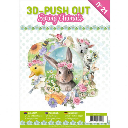 3D Push-out boek No.21 Spring Animals