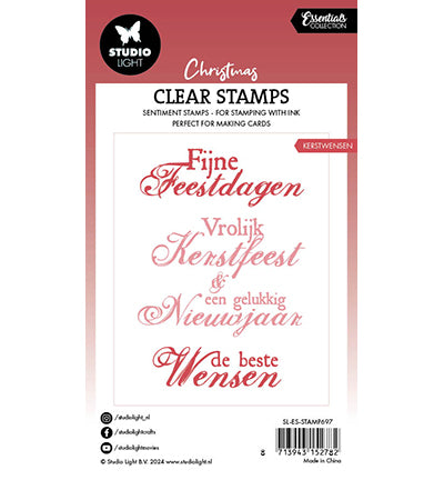 SL Essentials Clearstamps Kerstwensen NL nr.697