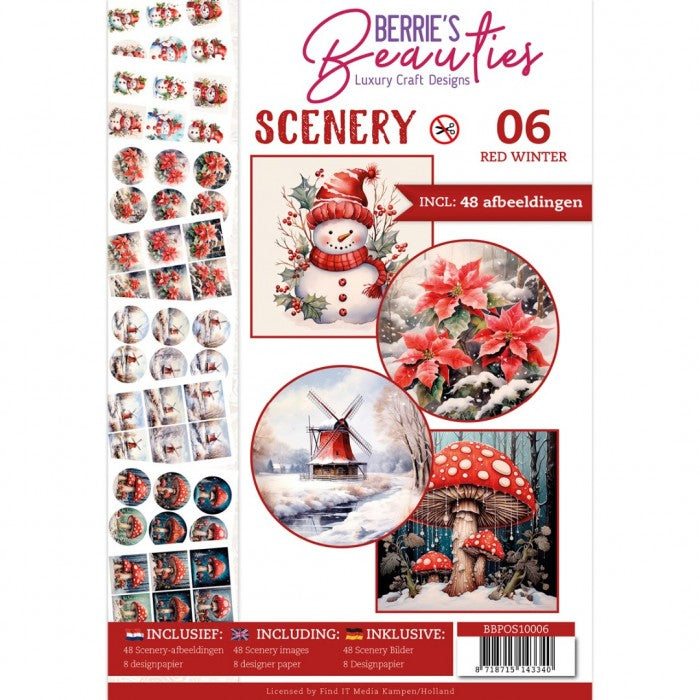 Push-out book Scenery 6 - Berries Beauties Red Winter