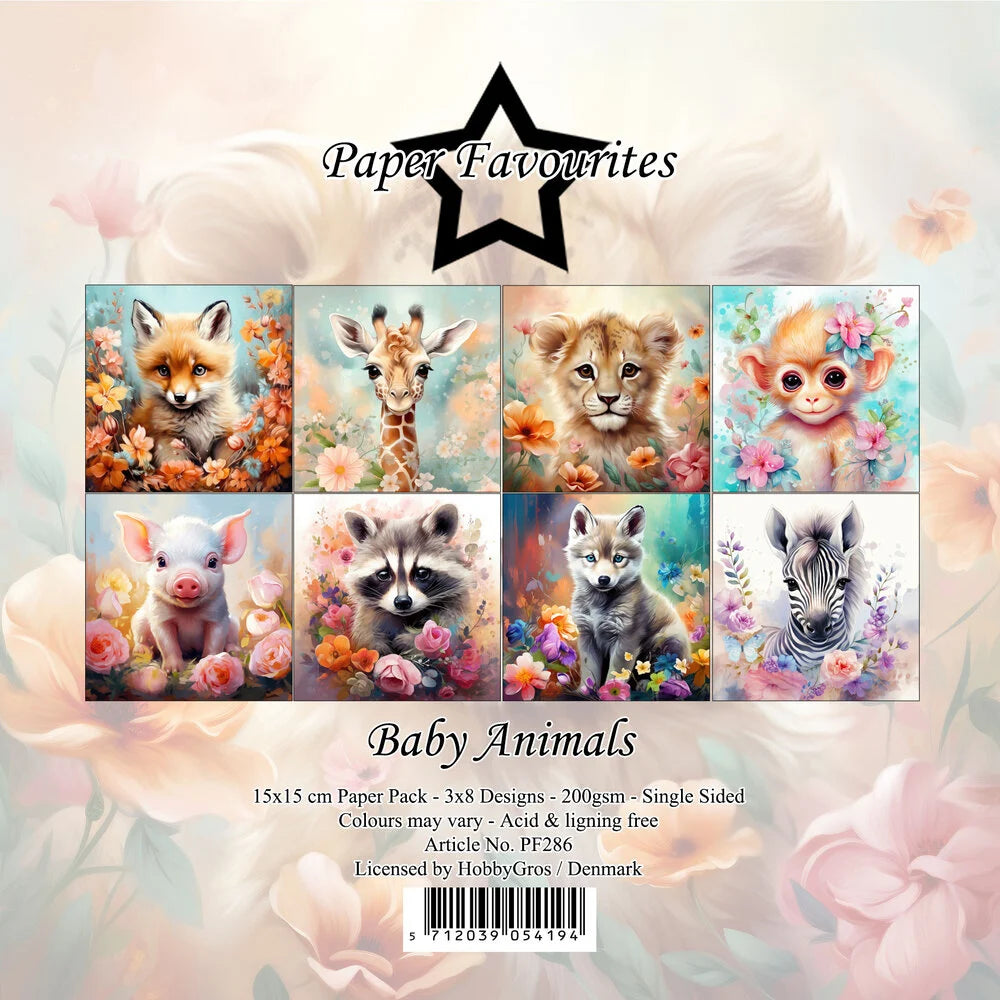 Paper Favourites | 15x15cm Paperpack Baby Animals