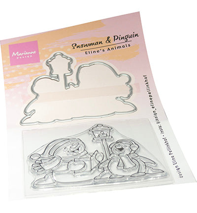 MD Stamp & die Eline's Animals - Snowman & Pinguin EC0205