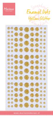 MD Enamel dots Yellow glitter PL4530