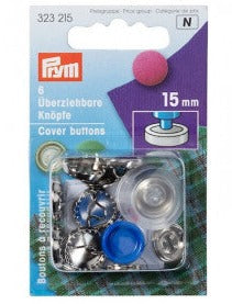 Prym stofknopen met matrijs zilverkleurig 15mm