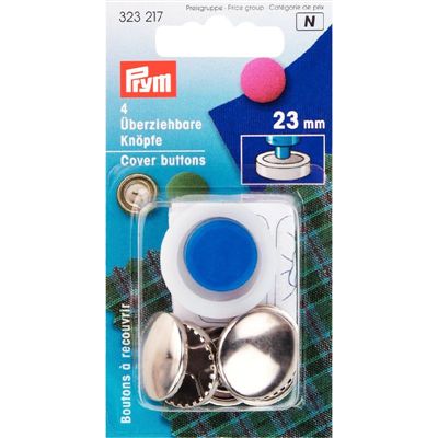 Prym stofknopen met matrijs zilverkleurig 23mm