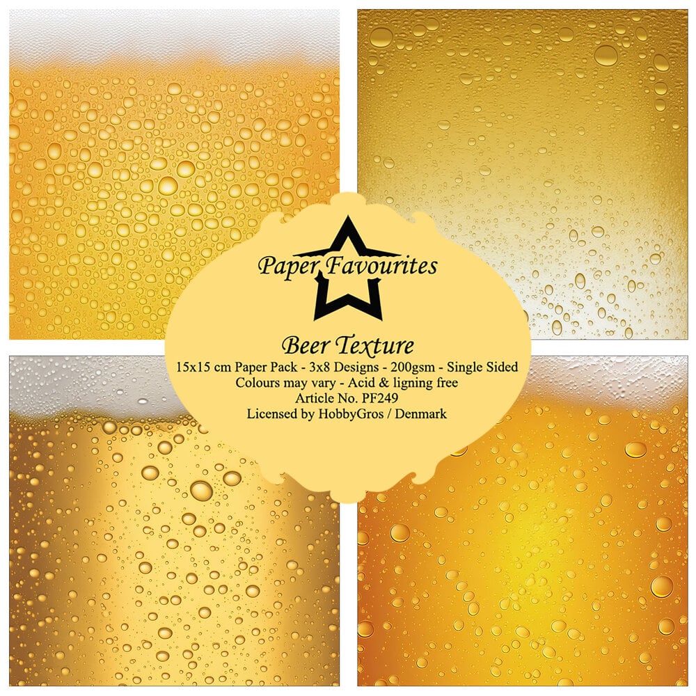 Paper Favourites | 15x15cm Paperpack Beer Texture