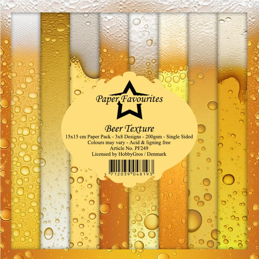 Paper Favourites | 15x15cm Paperpack Beer Texture