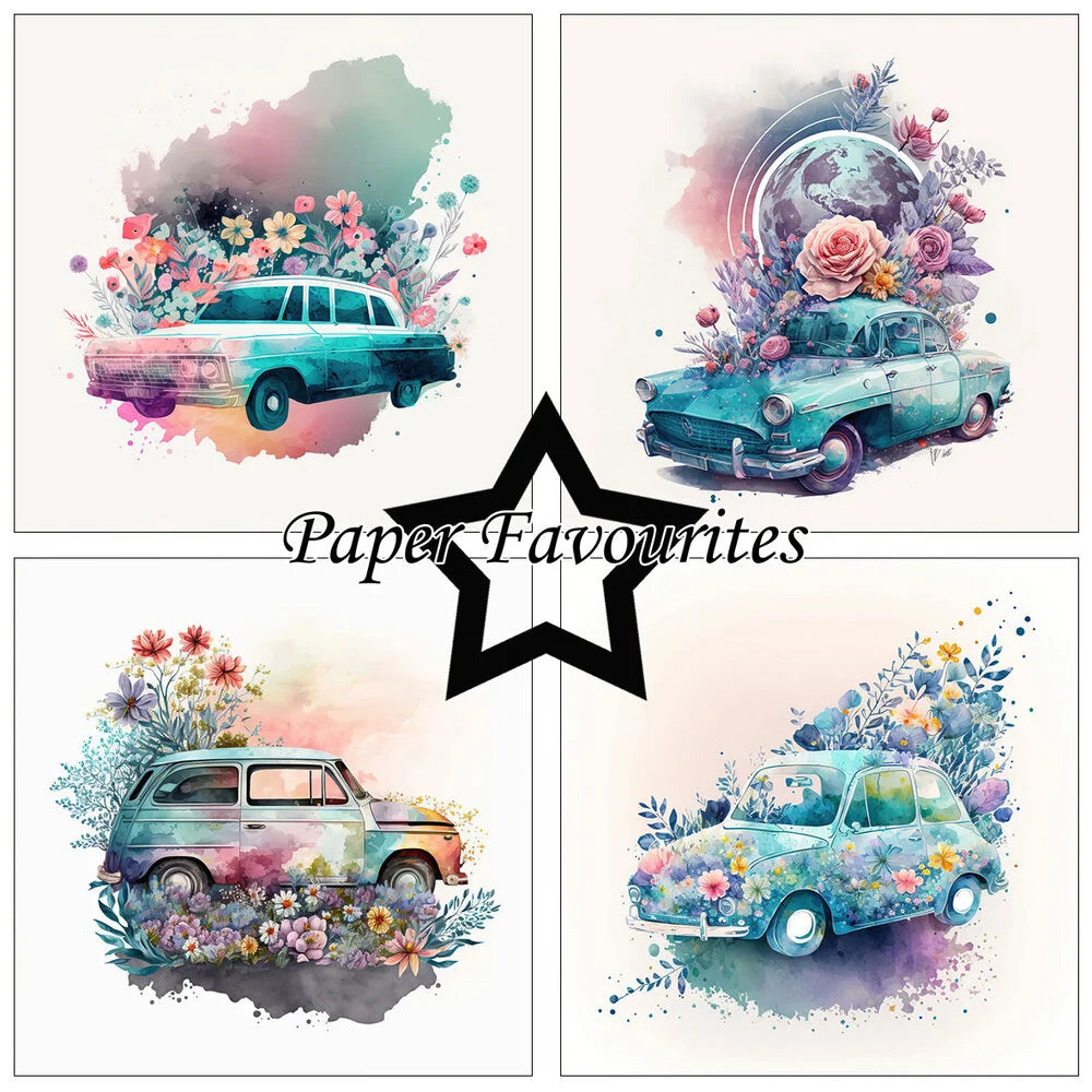 Paper Favourites | 15x15cm Paperpack Floral Cars