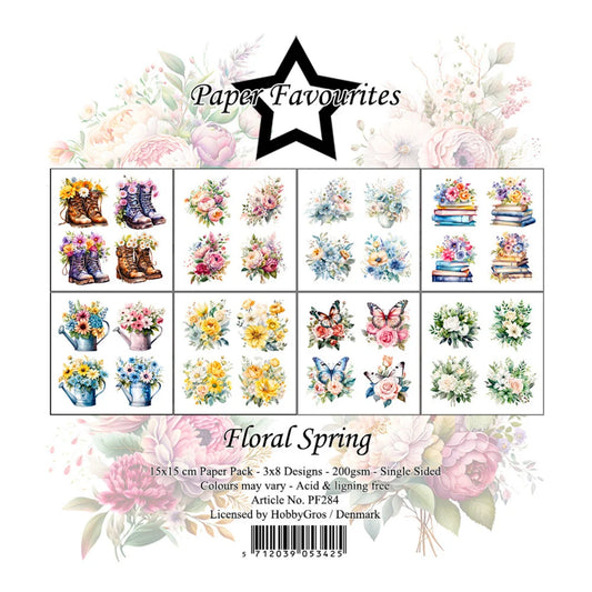 Paper Favourites | 15x15cm Paperpack Floral Spring