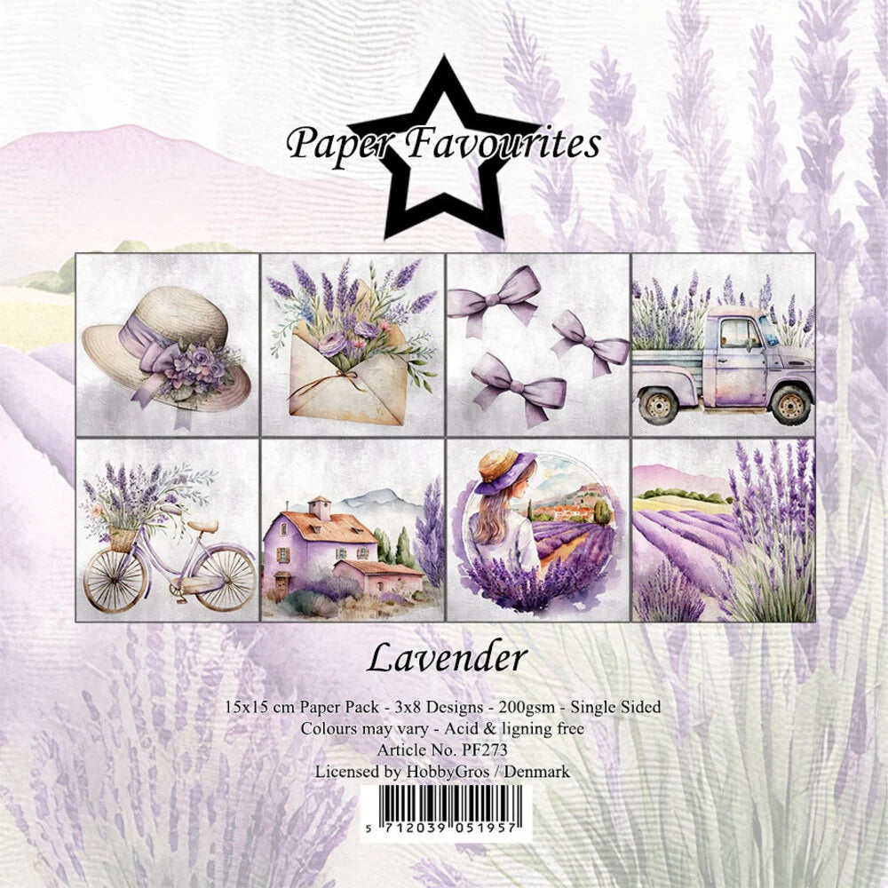 Paper Favourites | 15x15cm Paperpack Lavender PF273