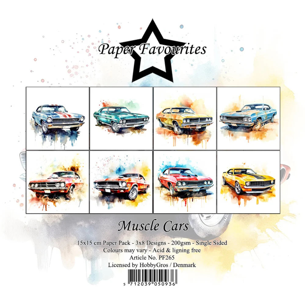 Paper Favourites | 15x15cm Paperpack Muscle Cars