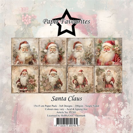 Paper Favourites | 15x15cm Paperpack Santa Claus