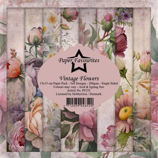 Paper Favourites | 15x15cm Paperpack Vintage Flowers