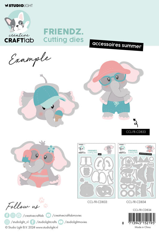 SL Creative Craftlab Essentials Cutting Die Accessoires summer Friendz nr.834